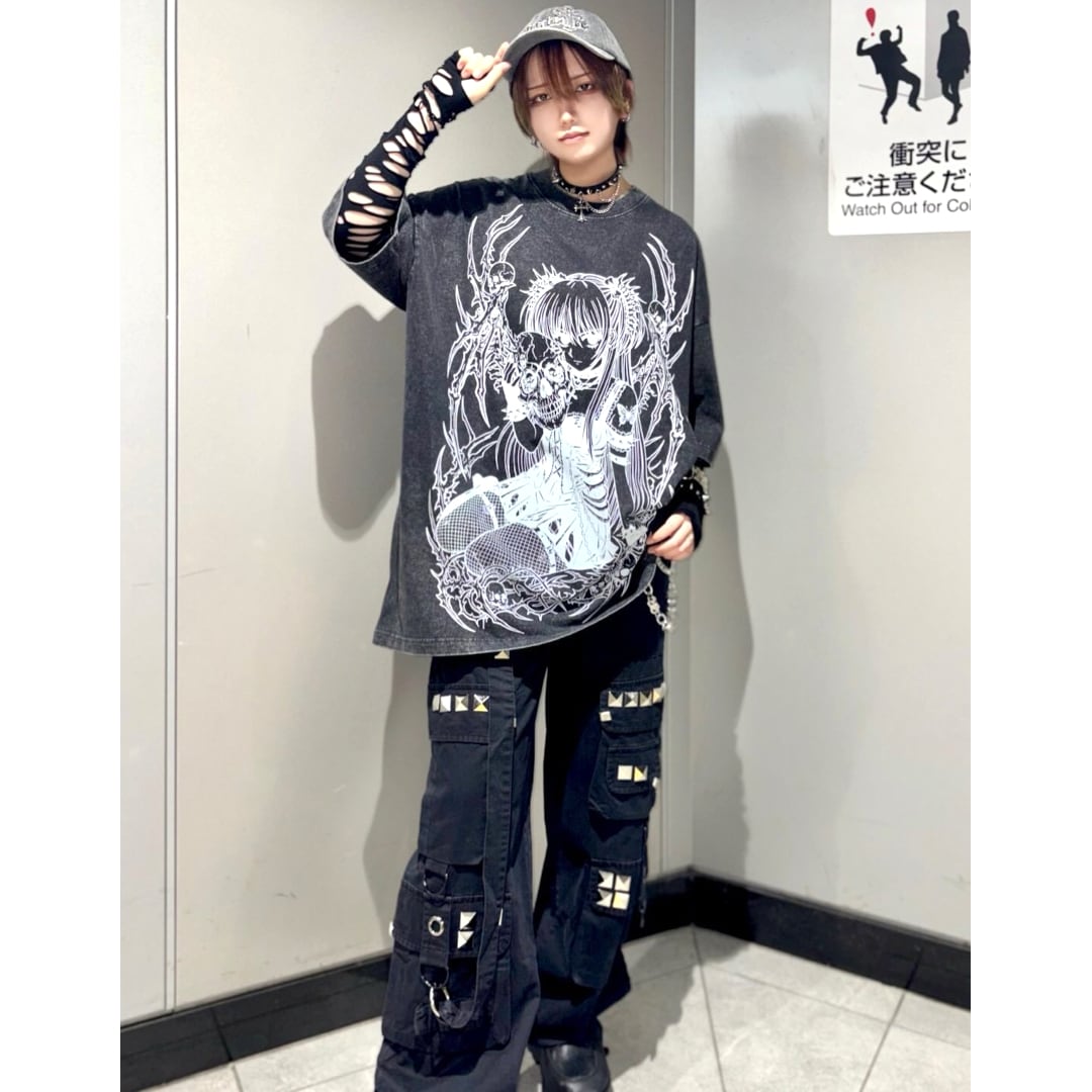 Skull Girl ウォッシュTシャツ | VOLCAN&APHRODITE 公式通販