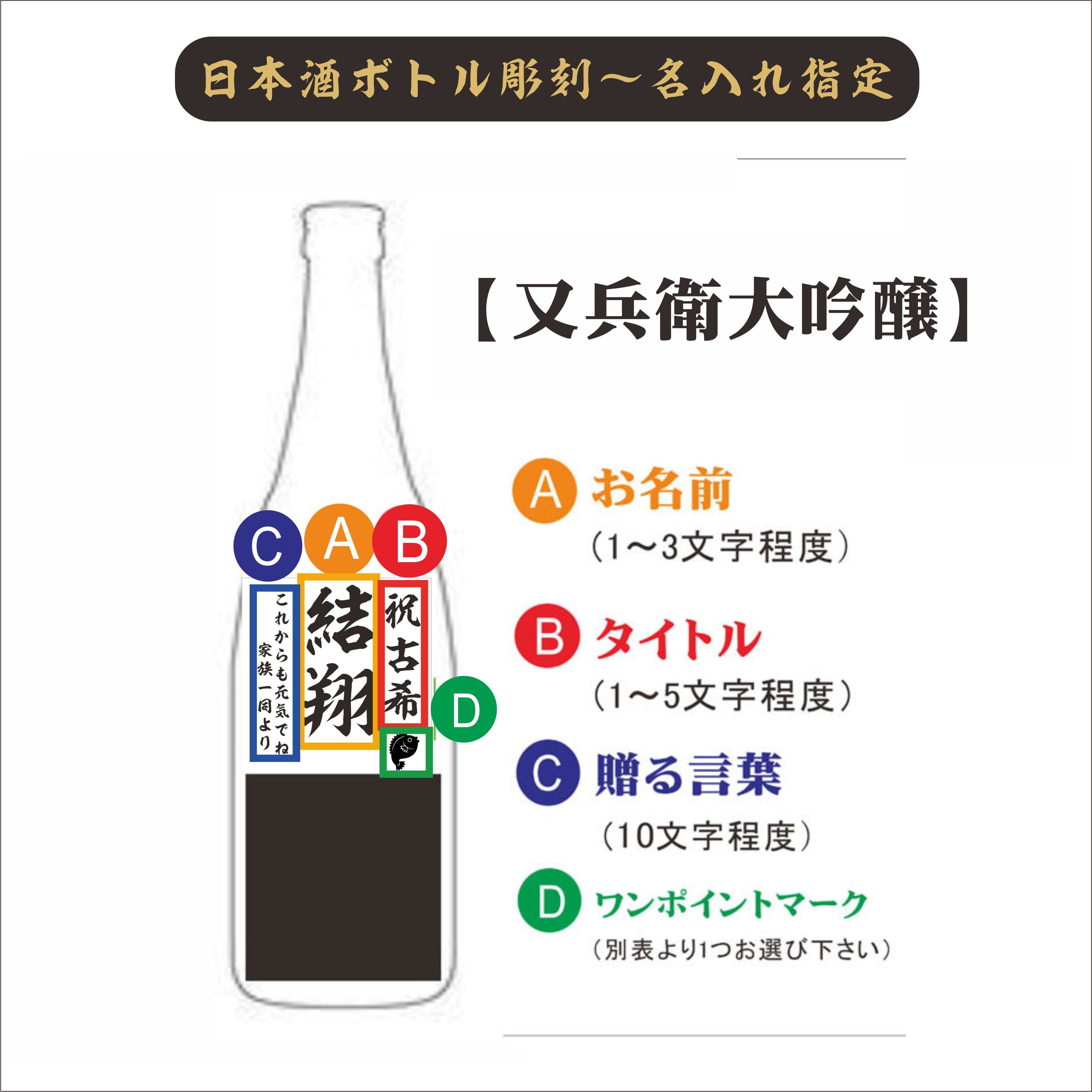 名入れ 日本酒 ギフト【又兵衛 大吟醸 720ml 名入れ彫刻 】母の日 父の日 母の日プレゼント 父の日プレゼント 還暦祝い 退職祝い 喜寿祝い 古希祝い 米寿祝い 結婚祝い お中元 お歳暮 誕生日 プレゼント 結婚祝い 名入れ酒 ギフト 福島県 日本酒 金賞 記念日 バレンタインデー 卒業祝い 祝退職 ありがとう おめでとう ラッピング