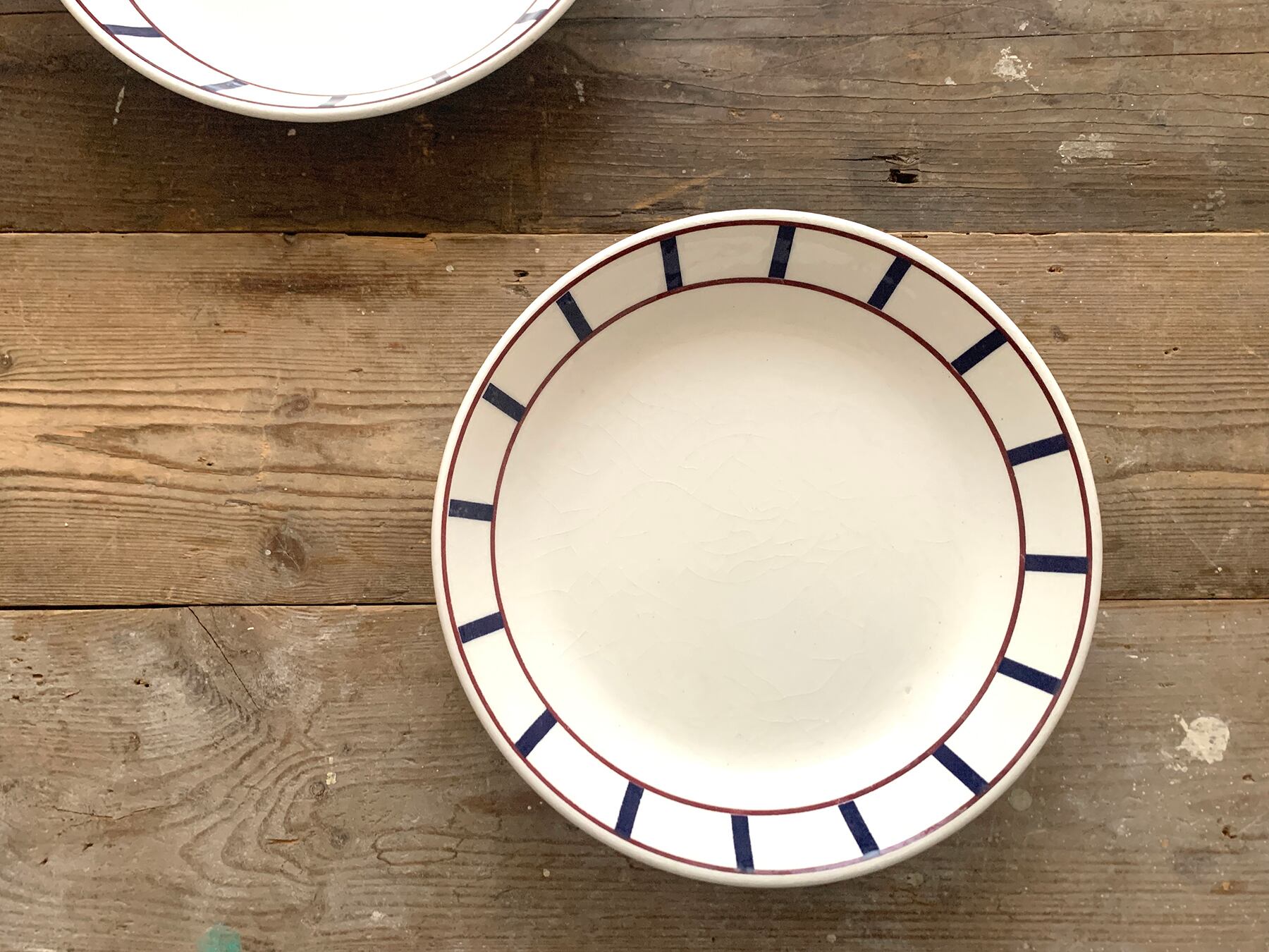 レアもの*バスク柄のアンティークプレートB