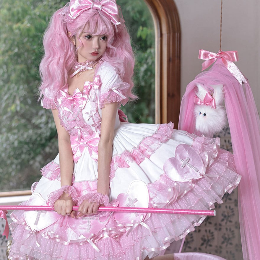 ゆめかわいいアイドル衣装 甘ロリ 5点フルセット アマロリ イベント