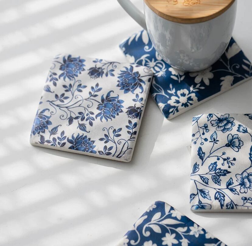 【4 patterns 】antique tile set of 4【m131】