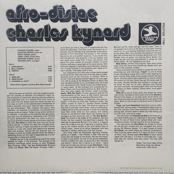 Charles Kynard / Afro-Disiac [PR 7796] - 画像2