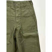 60s US ARMY OG-107 COTTON SATEEN BAKER PANTS Size W30L35→W29L31