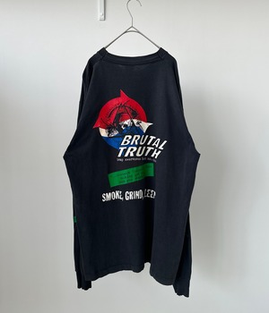-BRUTAL TRUTH- Vintage 90s XL Long Sleeve Print T-Shirt made in USA