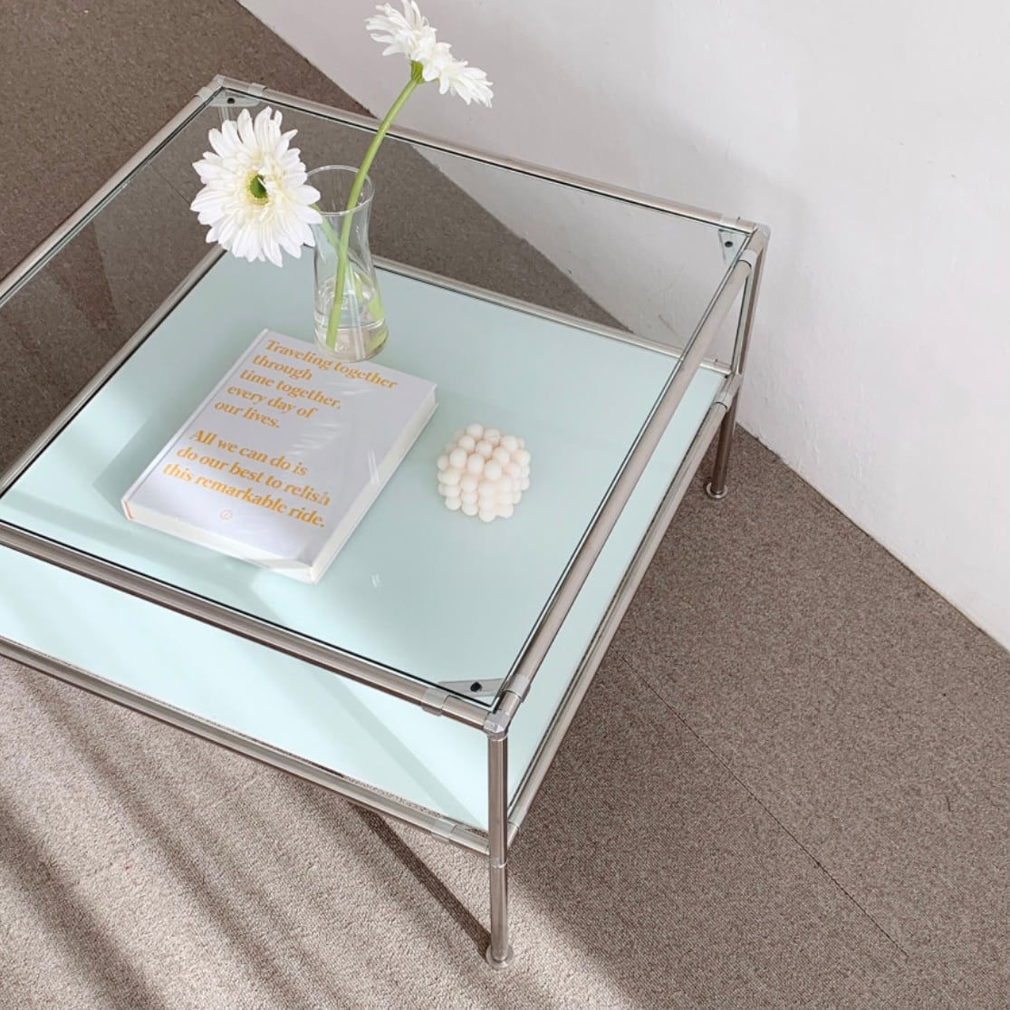 カラー選択可】stainless module 2tier sofa table 5colors