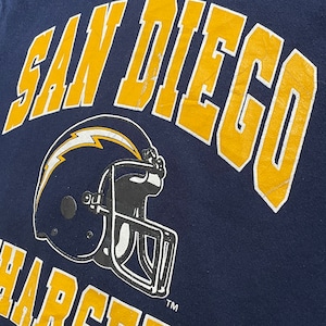 【BIKE】90s USA製 NFL San Diego Chargers アーチロゴ プリント スウェット トレーナー アメフト M オールド ヴィンテージ  US古着