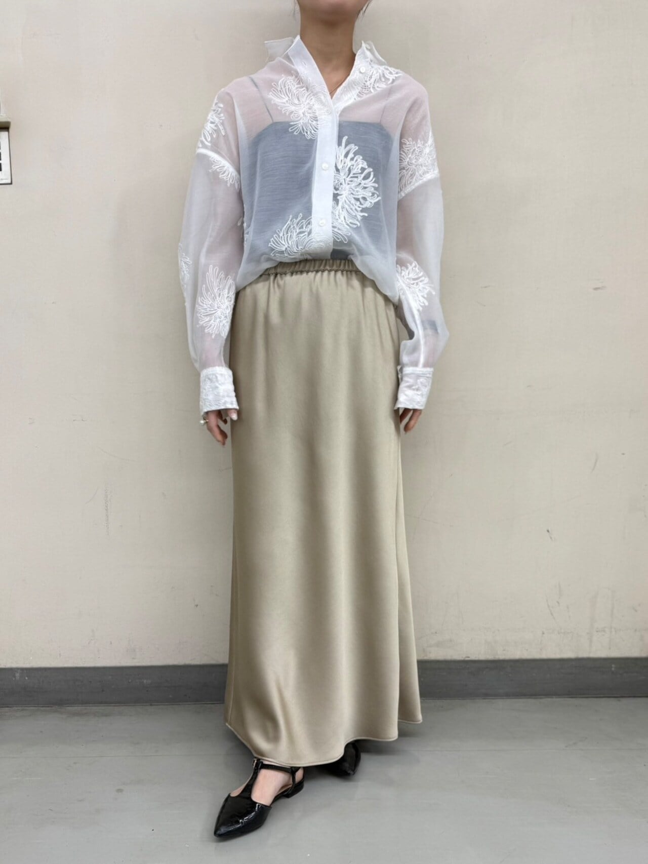 cafune 】vintage satin bias skirt | valance 福井｜レディース