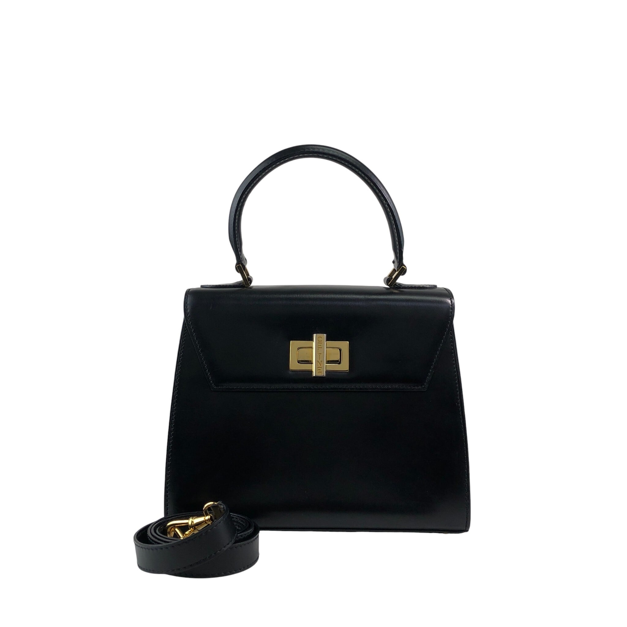 CELINE セリーヌ ショルダーバッグ ブラック ターンロック
