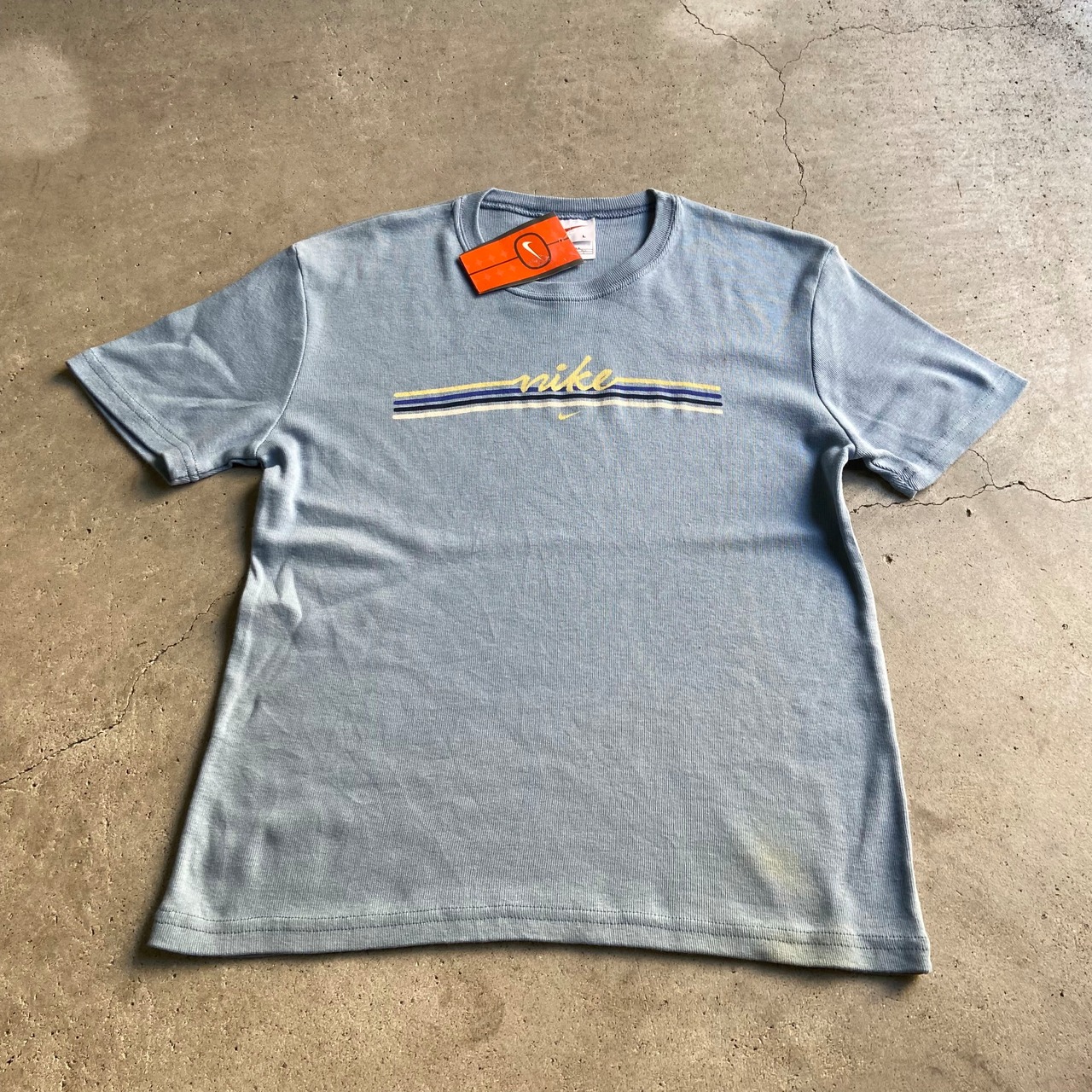 DEADSTOCK” 90年代 USA製 NIKE ナイキ ロゴ Tシャツ レディースL 古着 