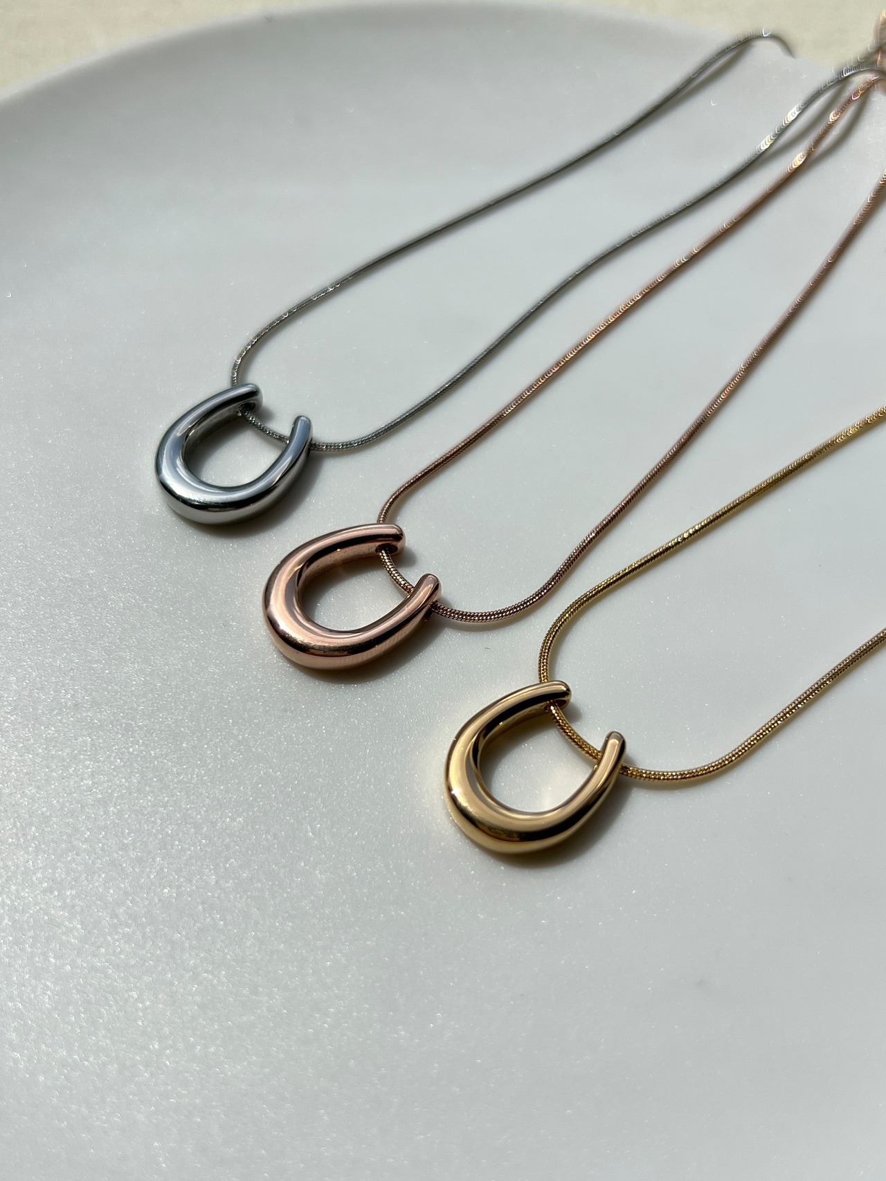 Simple horseshoe necklace