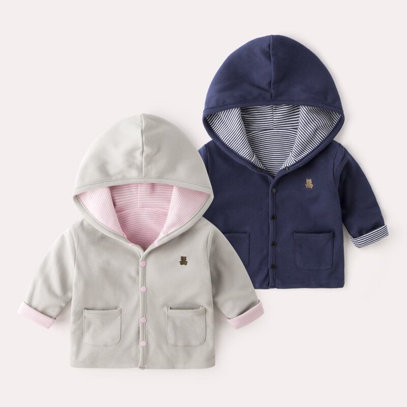 ベビージャケット春と秋0子エグインスタイルアウター潮ピュアコットンボーイトップ幼児服1歳ベビー秋服 Duduベイビー4583998