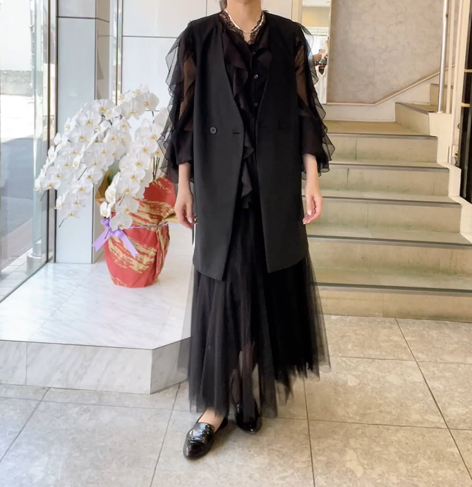 東京公式通販サイト ayane 楊柳シフォンフリルブラウス （ワカメ 