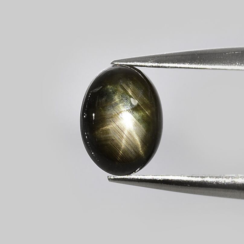 ★ブラックスターサファイア オーバルルースD(SA) 加工OK ブラックスターサファイア 1.33ct ルース オーバル カボション