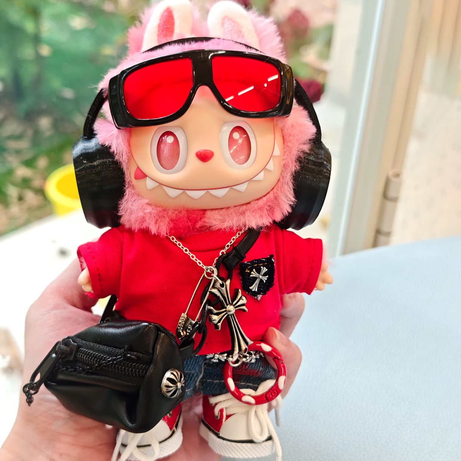 赤で主張する！個性派ラブブ 大胆レッドコーデ 7点セット 15cm17cm対応