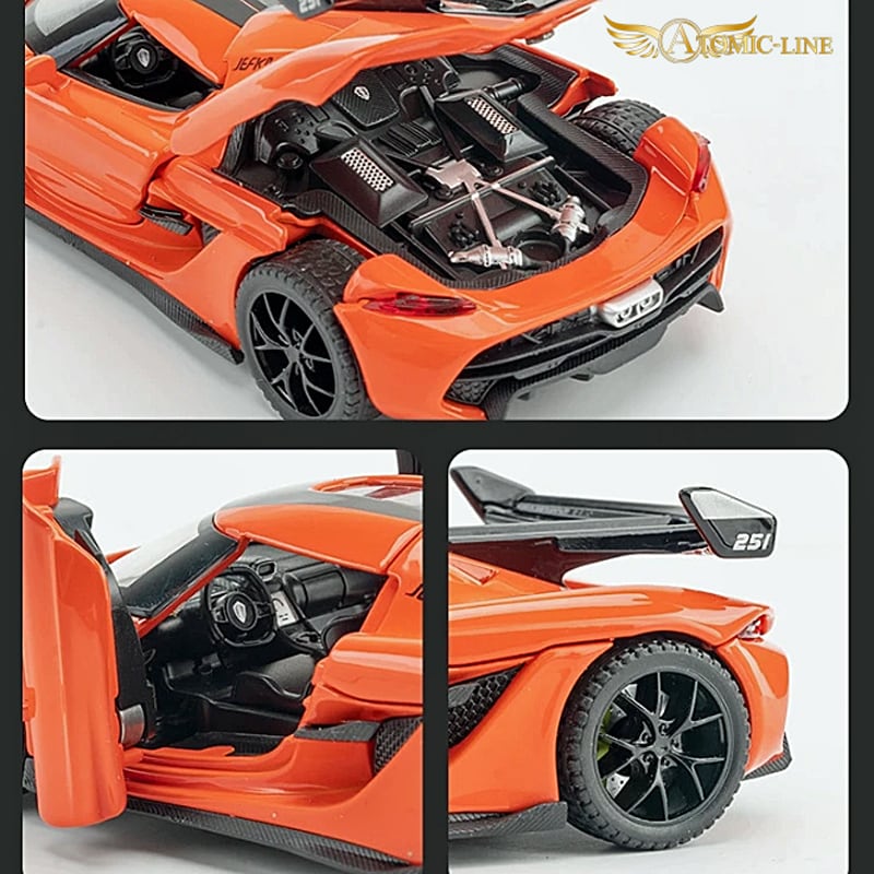 ケーニグセグ Jesko ジェスコ 1/32 ミニカー 全3色 ライト点灯