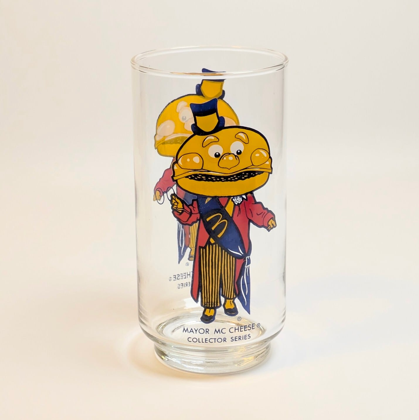 ☆ VINTAGE 70'☆【 McDonald's / マクドナルド 】 ロナルド マクドナルド コレクターシリーズ 『 メイヤーチーズマック 』/ グラス〚アメリカン雑貨 アメトイ〛