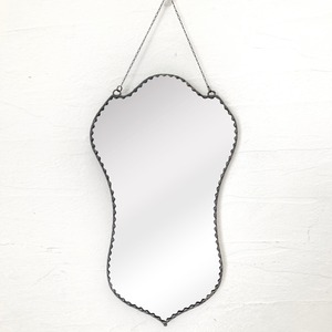 ステンドグラス　鏡　クラシック　縦長　アンティークデザイン