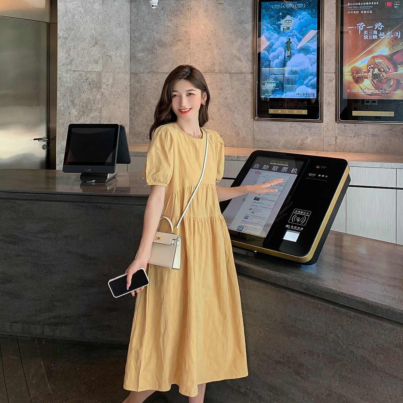 サマースタイルルーズドレス スタンダードAラインスカート レトロ 夏物 6Du_Shop_Women80557304675