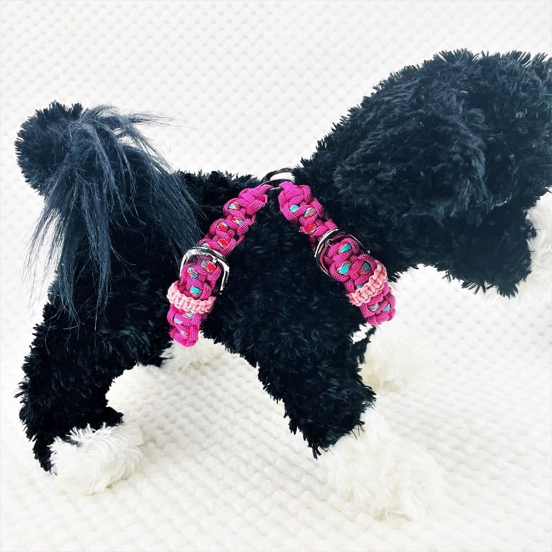 公式]パラコード#170-4マクラメ編み ハーネス＆リードセットNo200-4