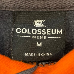 【COLOSSEUM】カレッジ スウェット パーカー クレムソン大学 Clemson Tigers football フットボール 刺繍ロゴ ビッグロゴ M US古着