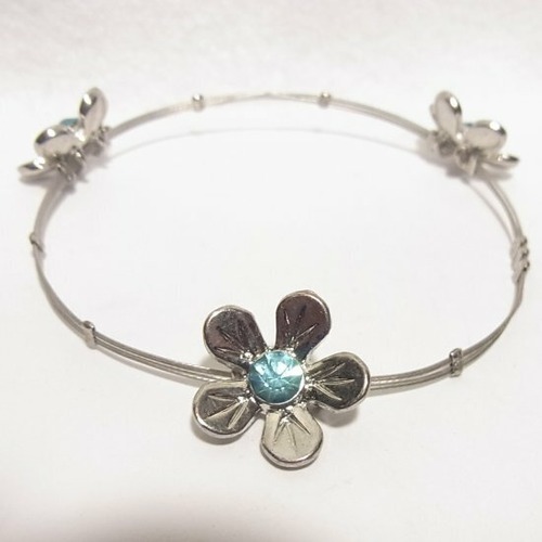 花型パーツのバングルブレスレット　アクセサリー格安セール　K1162BR