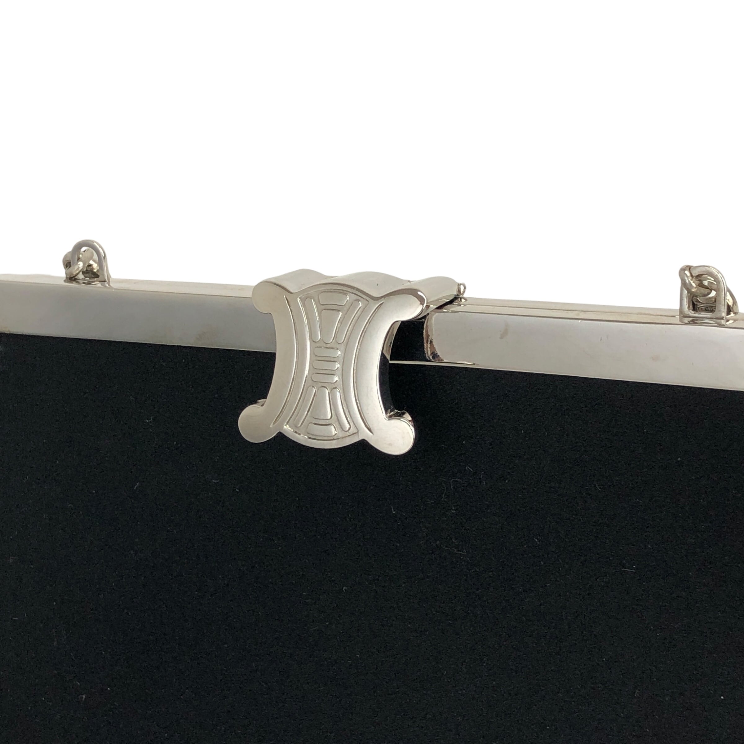 CELINE セリーヌ ショルダーバッグ ブラック シルバー トリオンフ