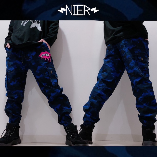 【ゲリライベント品】NieR 迷彩JOGGER PANTS《BLUE×BLACK》