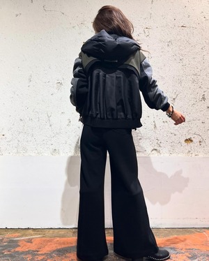 リズレイ RISLEY risley バイカラーボアフーディー