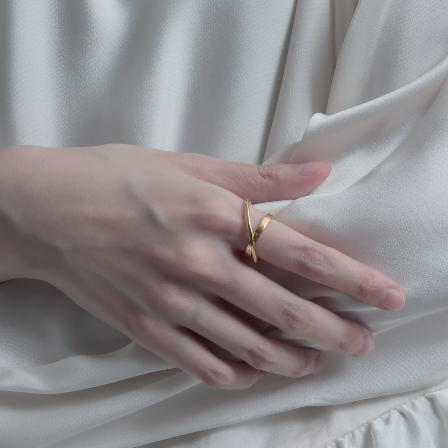 circle & oval overlap ring [luslep4] / Y2401CTR5247 | YArKA official