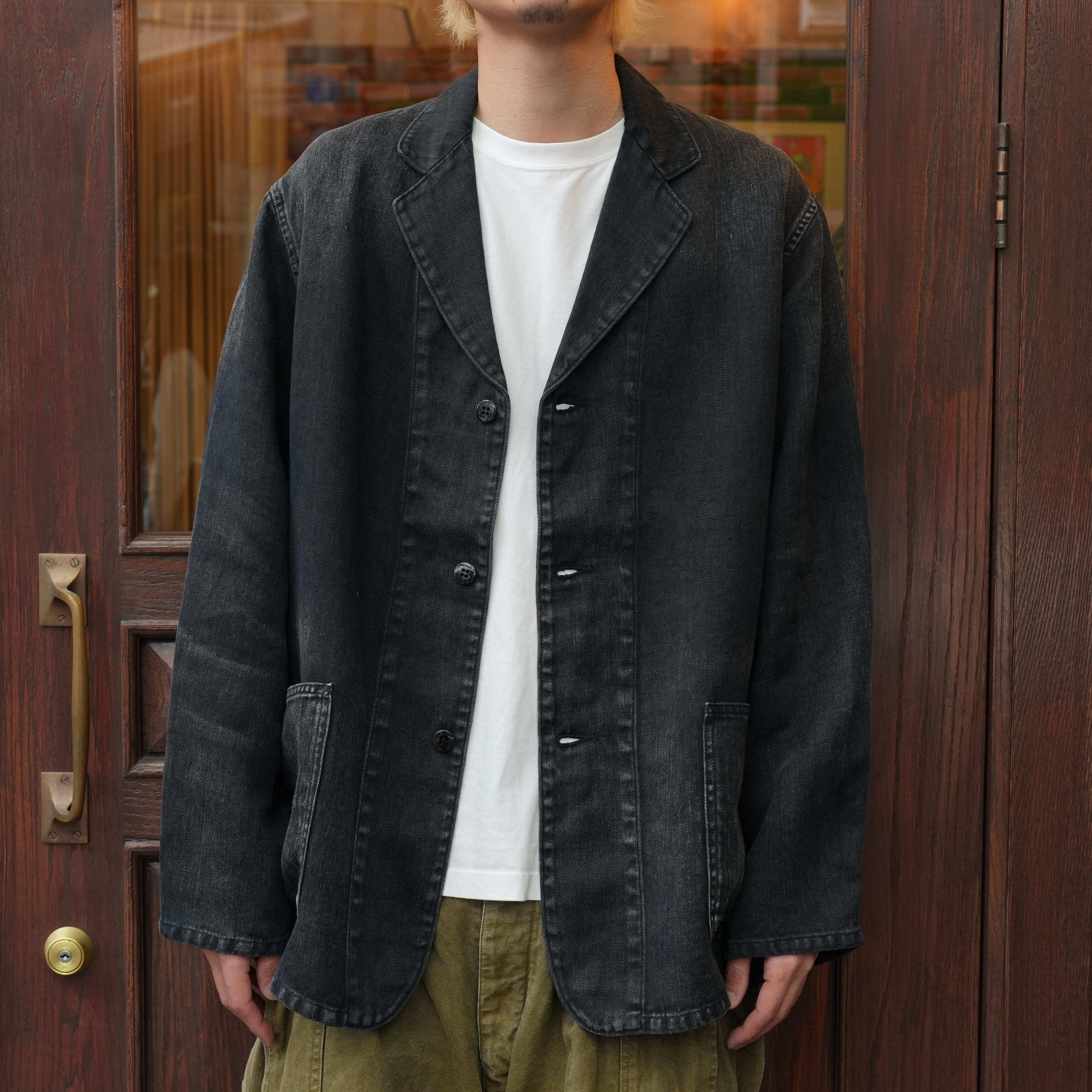 HERILL(へリル) 26SS "HBT Linen Workjacket" -Black-