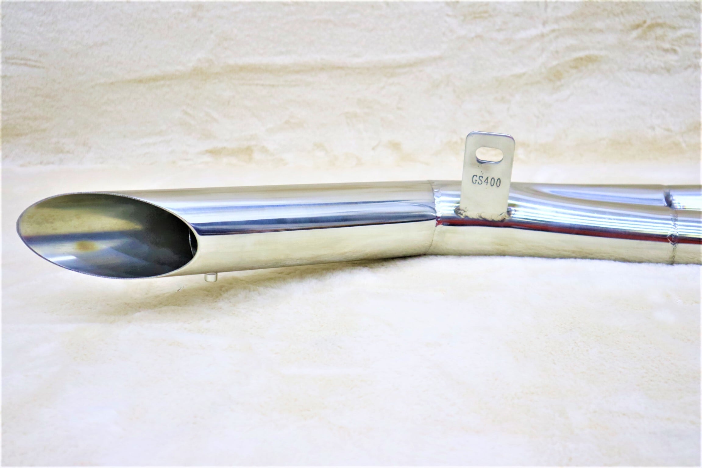 gs400 マフラー　ハスギリ　吸い込み 激吸】GS400ハス切りマフラー🧣へっぽこ社長 ナカノ サイクロン