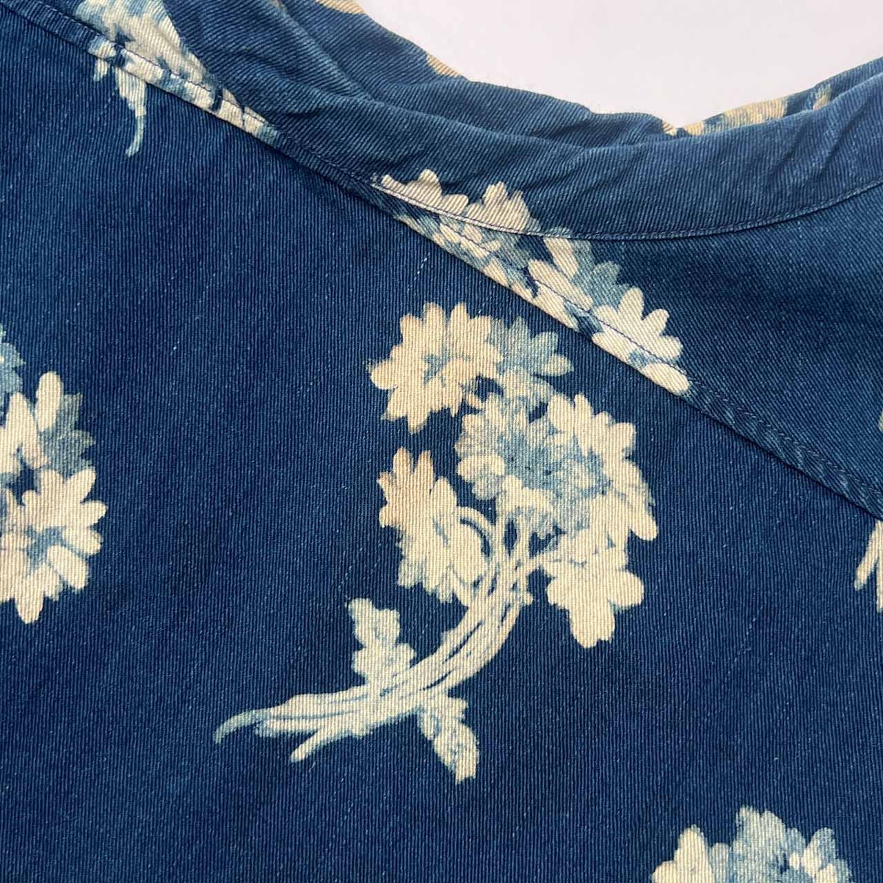 R by 45rpm フォーティファイブアールピーエム 花柄 長袖 チュニック丈 シャツ カットソー 2/インディゴ レディース