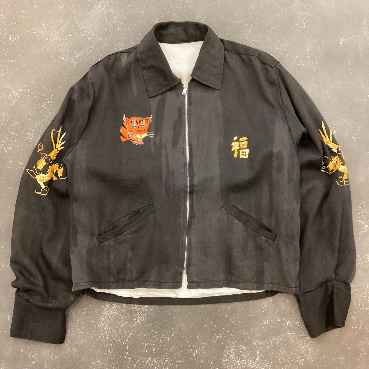 60s U.S.VINTAGE スーベニア ジャケット 黒ベト ベトジャン ベトナム 