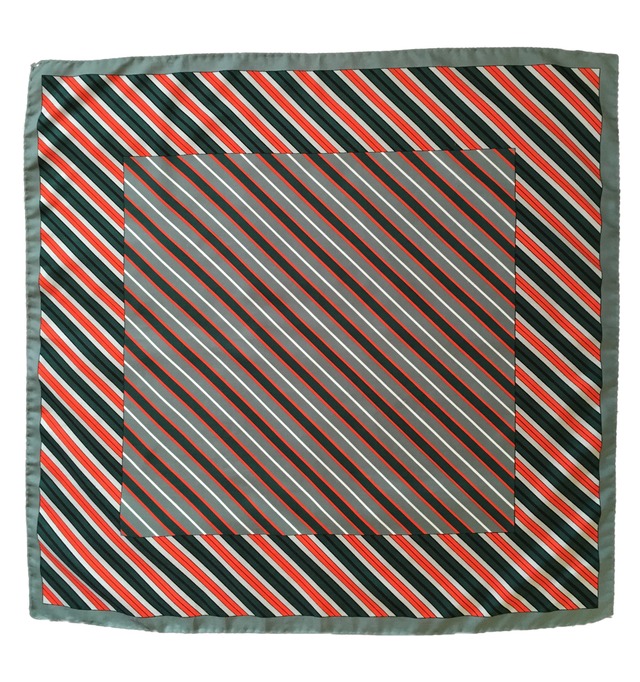 Green Orange Stripe Scarf　