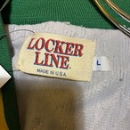 80s〜90s Seattle SuperSonics / LOCKER LINE / ナイロンサテンスタジャン / USA製 / グリーン×イエロー / NBAジャケット