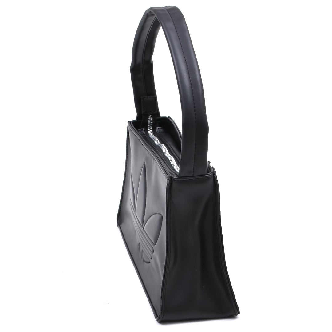 ブラックエンボス加工ハンドバッグ トートバッグ ハンドバッグエンボス加工 しわ加工 凹凸 ボコボコ