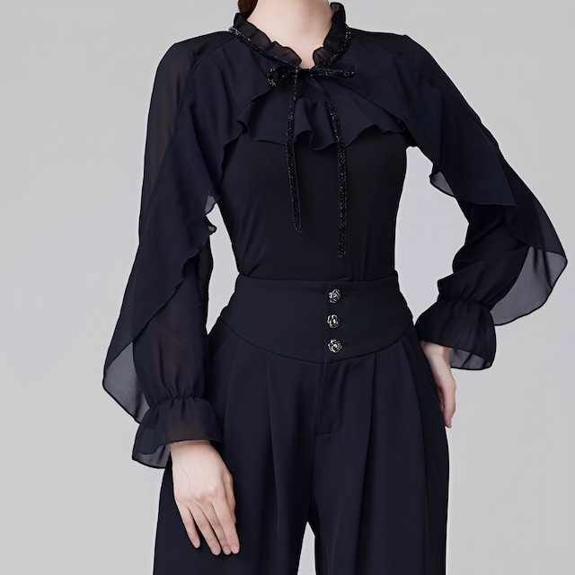 シアーフレアスリーブ ボレロデザイン トップス ds0125