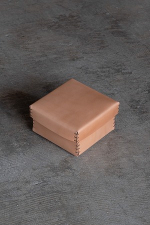 Leather box square / L【送料無料】