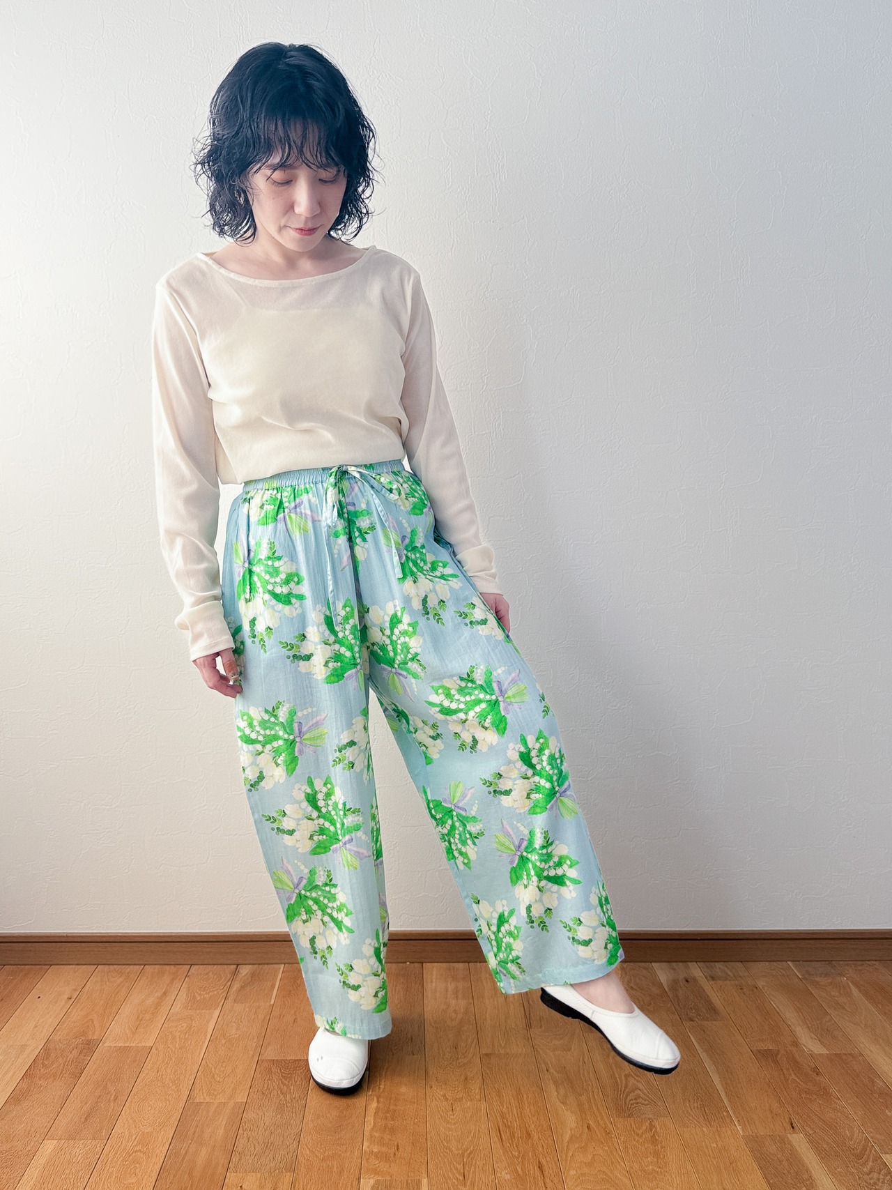 すずらん｜ オーガニックコットンワイドパンツ