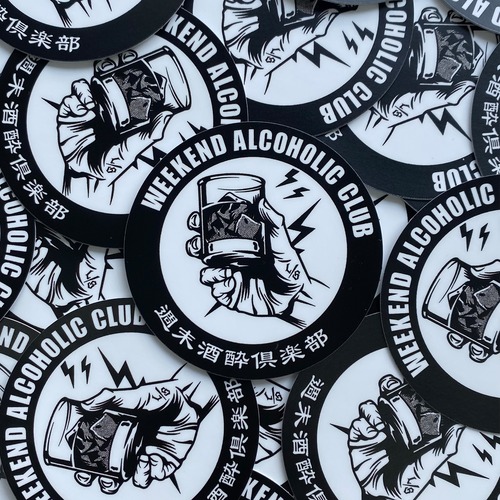 SLINK(スリンク) "WEEKEND ALCOHOLIC CLUB Circle Logo Sticker"