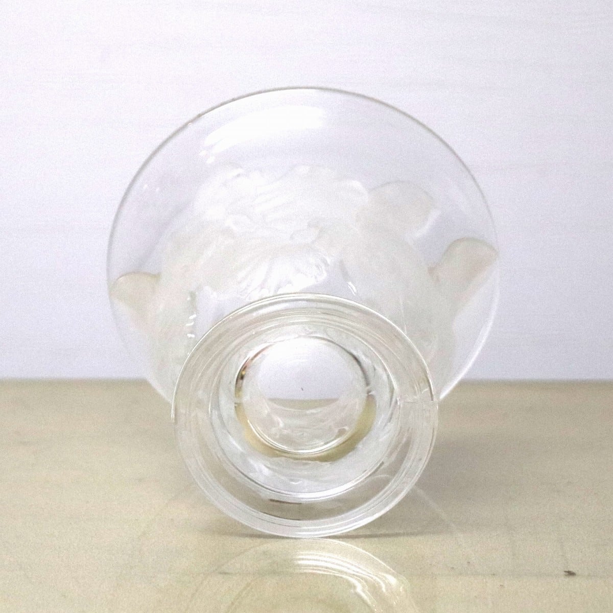 HOYA CRYSTAL・ローズボウル・ガラス花器・フラワーベース・No.221218