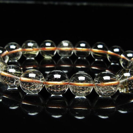 ルチルクォーツ ブレスレット 11mm タイチンルチル ブレスレット メール便可 [M便 1/10] 111-49162