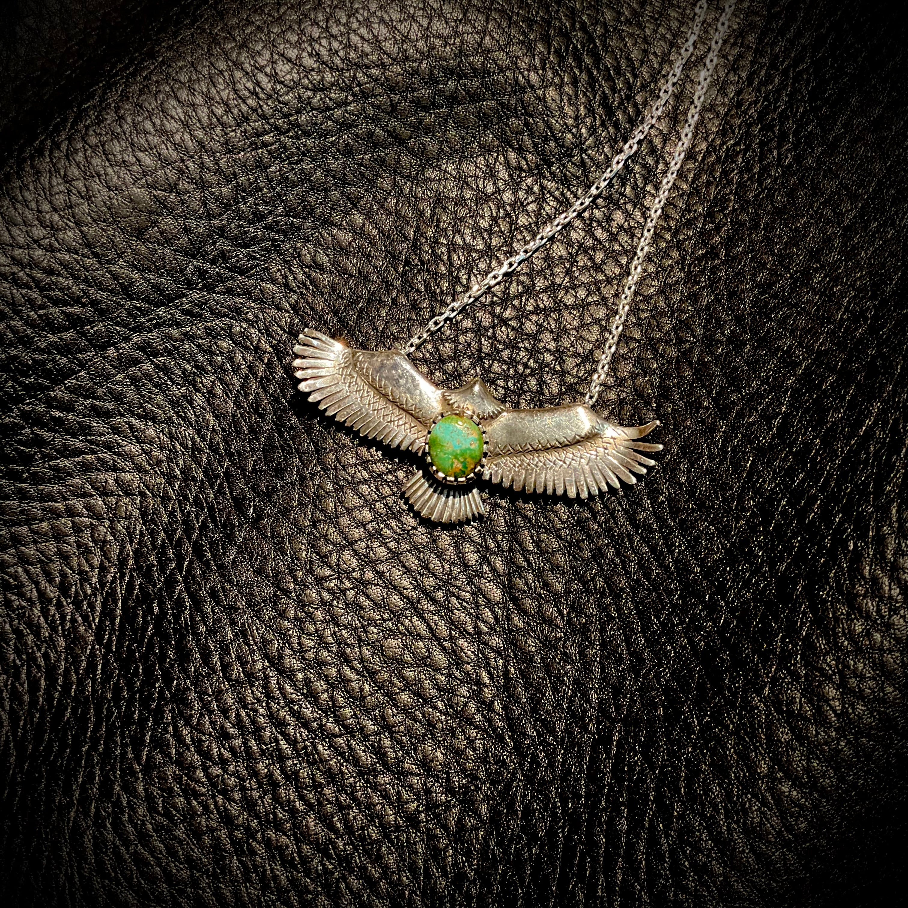 WHEEL WORKS eagle small pendant Sonoran Gold Turquoise