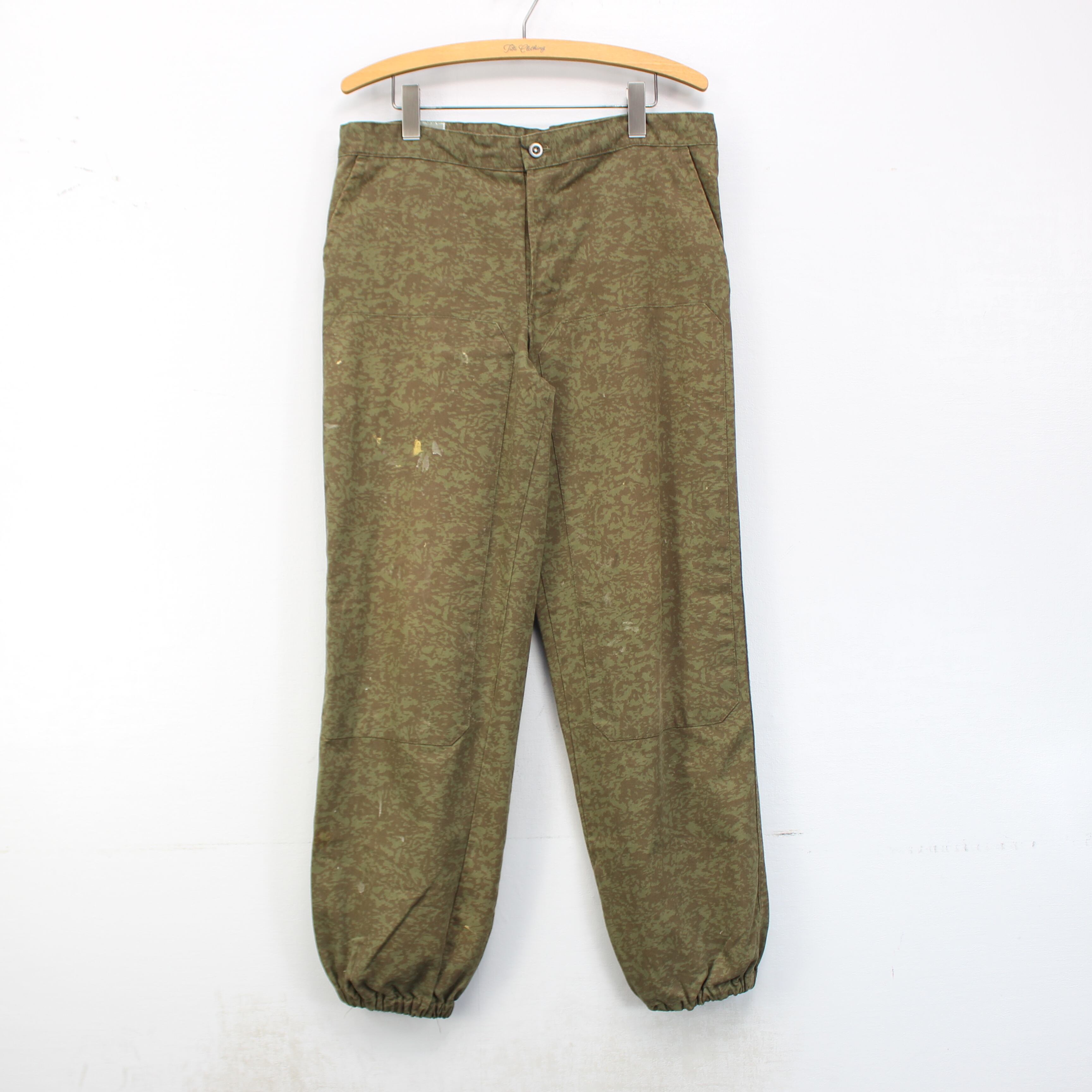 EU VINTAGE CZECH MILITARY CAMOUFLAGE PATTERNED EASY CARGO PANTS