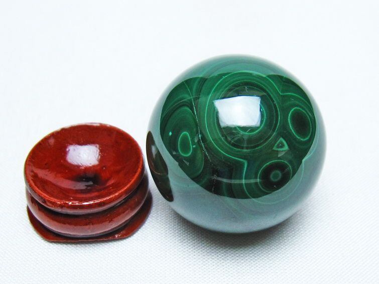 マラカイト 丸玉 34mm スフィア 置物 一点物 141-8376 | 天然石