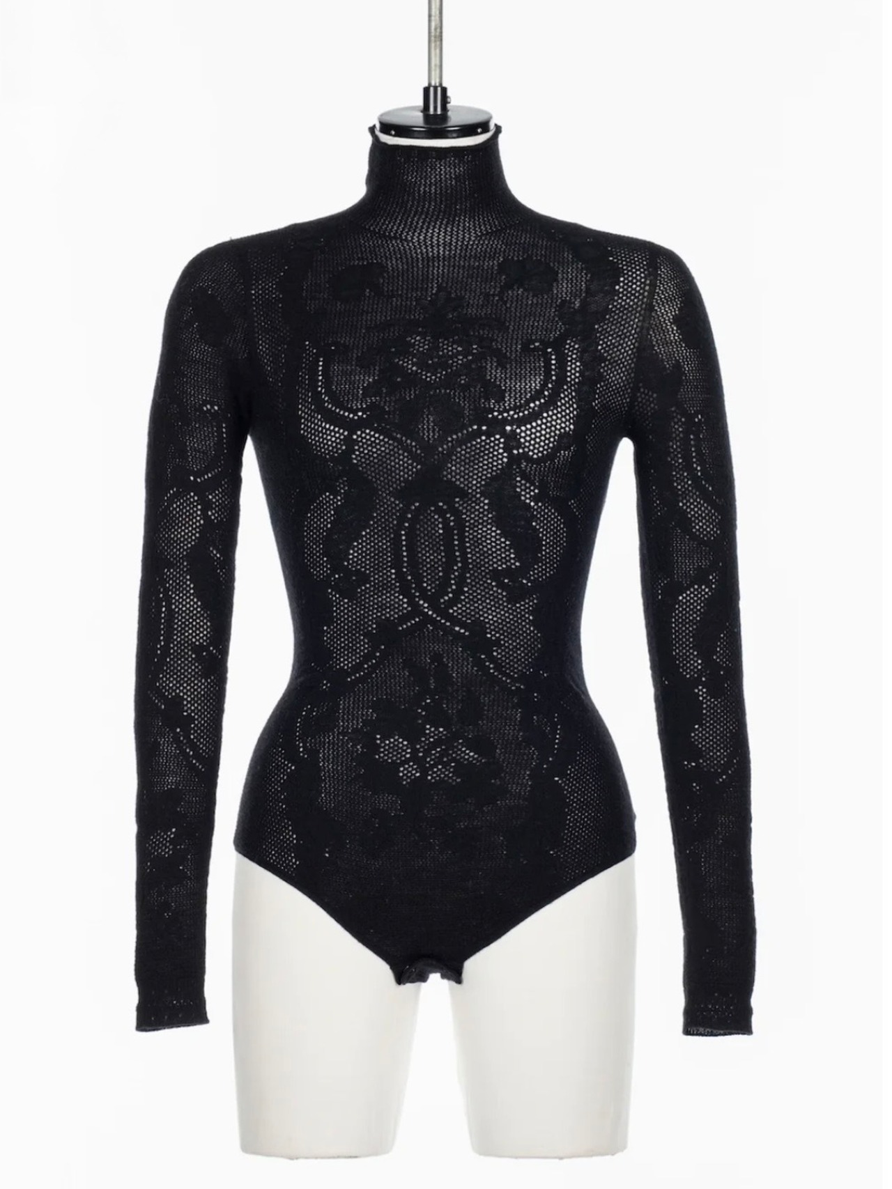 【26AW】FETICO フェティコ / ボディスーツ / WOOL LACE KNIT TURTLENECK BODYSUIT - 1