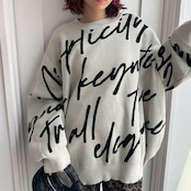 Typo pattern usefull knit/ecru