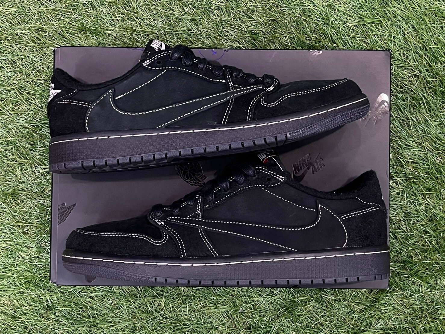 NIKE × TRAVIS SCOTT AIR JORDAN 1 LOW OG SP BLACK PHANTOM DM7866 
