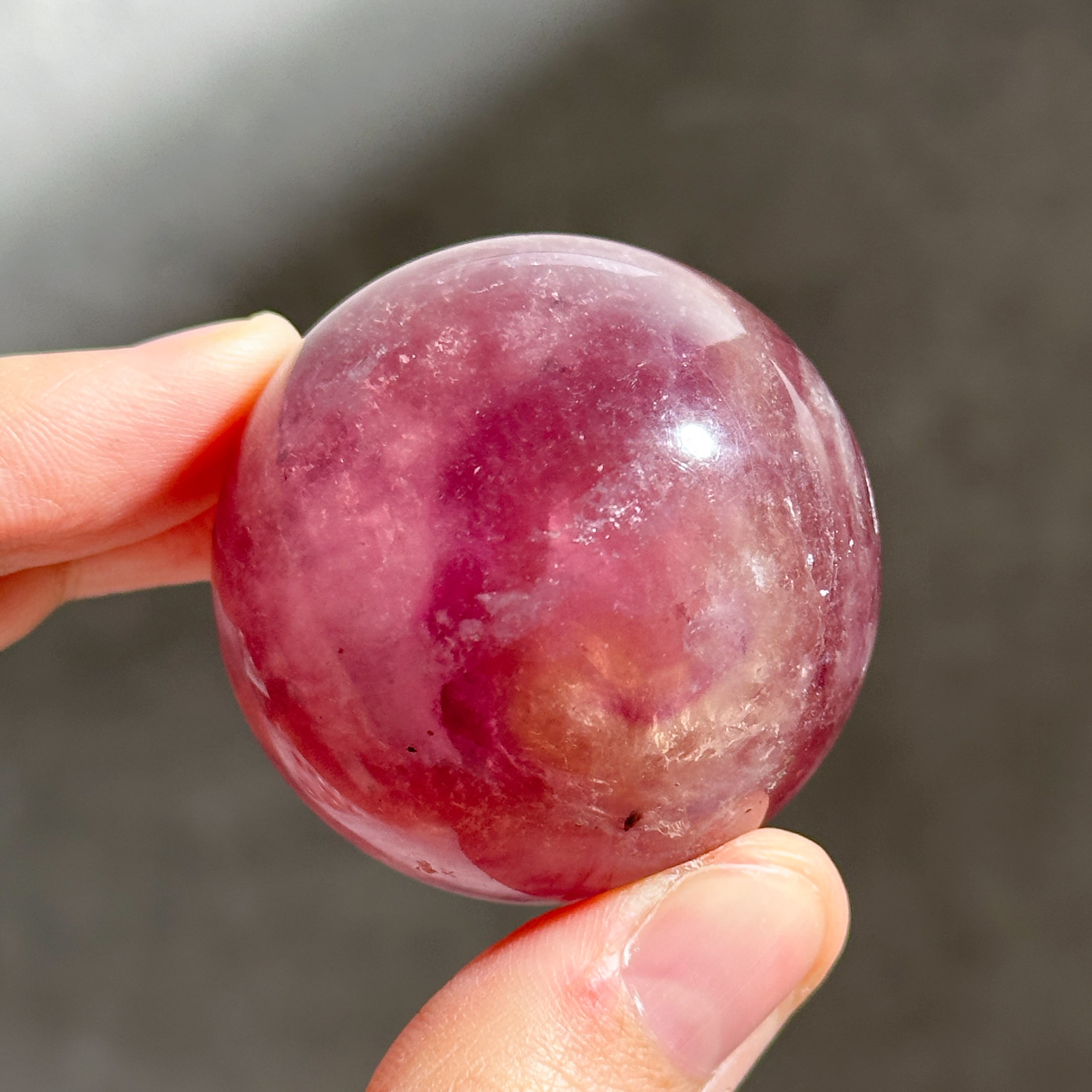 レインボーフローライト スフィア（丸玉)01◇ Rainbow Fluorite Sphere