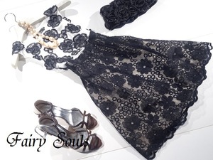 ★シルク100％☆7号（S)☆フラワ－コサ－ジュフレア－ワンピ－ス(OPN6388)